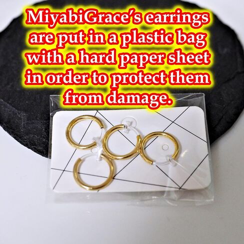 Men's 15 mm Small Comfortable Plastic Invisible Clip On Hoop Earrings Unisex Silver tone for guysabi Grace 15mm in Saudi Arabia