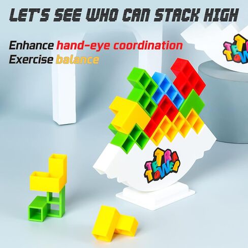ALKISTA 48 Pcs Tetra Tower Balance Stacking Blocks Game, Board Games for 2 Players+ Family Games, Parties, Travel, Kids & Adults Team Building Blocks Toy in Saudi Arabia