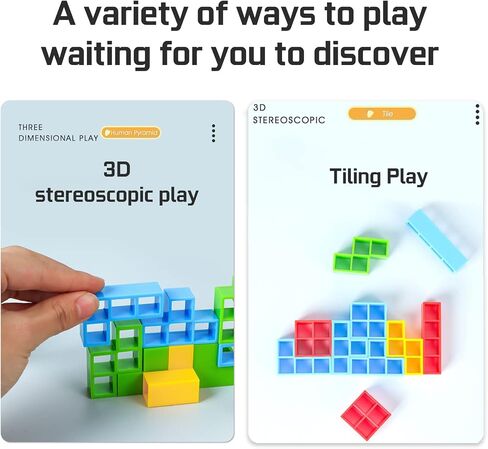 ALKISTA 48 Pcs Tetra Tower Balance Stacking Blocks Game, Board Games for 2 Players+ Family Games, Parties, Travel, Kids & Adults Team Building Blocks Toy in Saudi Arabia