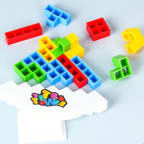 ALKISTA 48 Pcs Tetra Tower Balance Stacking Blocks Game, Board Games for 2 Players+ Family Games, Parties, Travel, Kids & Adults Team Building Blocks Toy in Saudi Arabia