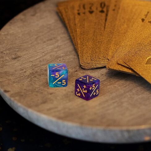 24 Pieces MTG Dice Counters Plus 1 Counter D6 Dice Set Life Tokens for MTG TCG Magic Cards Game Accessories, Blue&Purple in Saudi Arabia