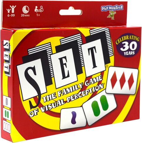 SET Enterprises SET - The Family Card Game of Visual Perception - Race to Find The Matches, For Ages 8+,81 Cards, Rules included in Saudi Arabia
