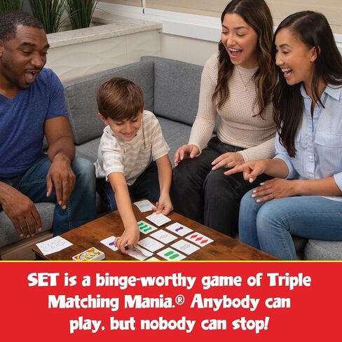 SET Enterprises SET - The Family Card Game of Visual Perception - Race to Find The Matches, For Ages 8+,81 Cards, Rules included in Saudi Arabia