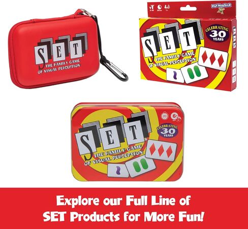 SET Enterprises SET - The Family Card Game of Visual Perception - Race to Find The Matches, For Ages 8+,81 Cards, Rules included in Saudi Arabia
