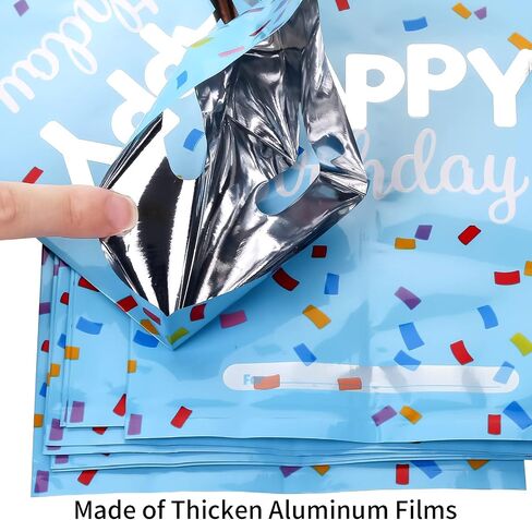 Medium(6.7 * 9.8inch) Happy Birthday Party Favor Bags 40 PCS Plastic Goodies Loot Bags Bulk for Kids Baby Girls & Boys Birthday Return Gift (B Style 40 Packs) in Saudi Arabia