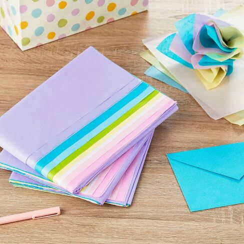 Hallmark Tissue Paper, 120 Sheets (Classic Rainbow, 8 Colors) for Birthdays, Mother's Day, Graduation, Gift Wrap, Crafts, DIY Paper Flowers, Tassel Garland and More in Saudi Arabia