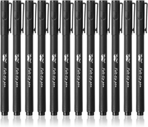 Mr. Pen- Pens, Felt Tip Pens, Black Pens, Pack of 6, Fast Dry, No Smear, Fine Point Pens Black, Black Felt Tip Pens, Bible Journaling Pens, Felt Pens, Planner Markers, Pens for Journaling in Saudi Arabia
