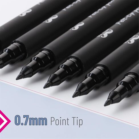Mr. Pen- Pens, Felt Tip Pens, Black Pens, Pack of 6, Fast Dry, No Smear, Fine Point Pens Black, Black Felt Tip Pens, Bible Journaling Pens, Felt Pens, Planner Markers, Pens for Journaling in Saudi Arabia