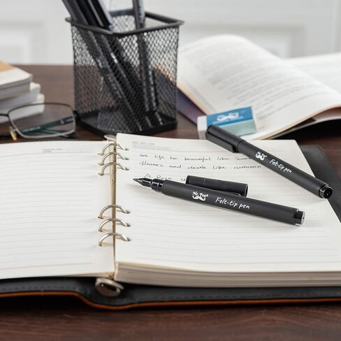 Mr. Pen- Pens, Felt Tip Pens, Black Pens, Pack of 6, Fast Dry, No Smear, Fine Point Pens Black, Black Felt Tip Pens, Bible Journaling Pens, Felt Pens, Planner Markers, Pens for Journaling in Saudi Arabia