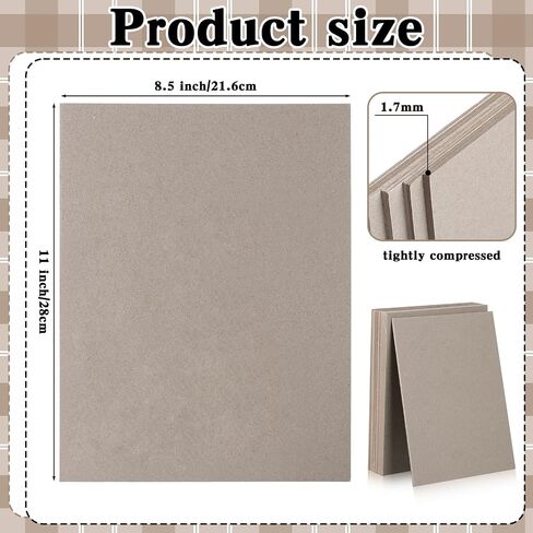 BBTO 20 PCS Book Board ، Binders لوحة Chipboard Designer Bookboard Chipboard Sheets Sheets اللوازم اللوازم لغطاء مواد ربط الكتب (8.5 × 11 بوصة ، 80 نقطة) in Kuwait