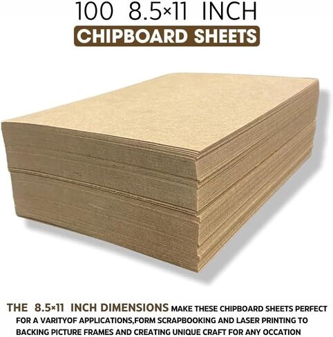 Premium 22-Point Chipboard Sheets – 100-Pack, 8.5" x 11" – Extra Durable, Wide Range of Usage for Business, Bookbinding, Framing & Packaging by Liberty Colors in Saudi Arabia