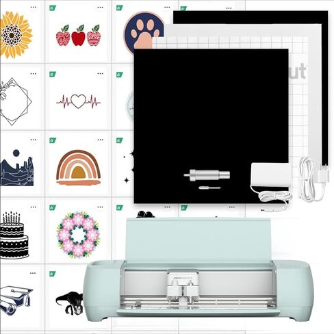 Cricut Explore 3 & Digital Content Library Bundle - Includes 30 images in Design Space App - 2X Faster DIY Cutting Machine for all Crafts, Cuts 100+ Materials Blue in Saudi Arabia