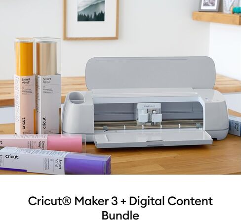 Cricut Maker 3 & Digital Content Library Bundle - Includes 30 images in Design Space App - Smart Cutting Machine, 2X Faster & 10X Cutting Force, Cuts 300+ Materials, Blue in Saudi Arabia
