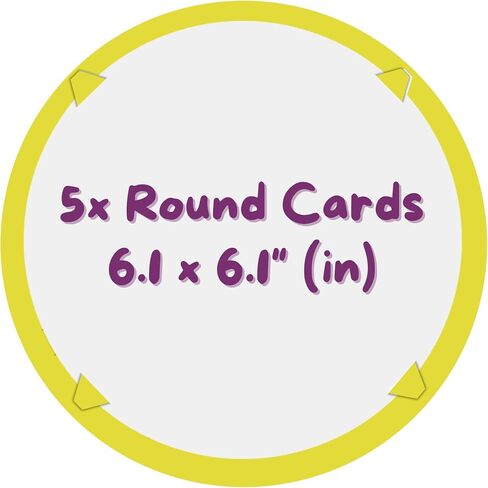 Jovial & Joyful Spin and Spiral Art Paper Refill Pack - Set of 25 Cardboard Pieces in 5 Unique Shapes, 5 Pieces Each, Spin Art Paper in Saudi Arabia
