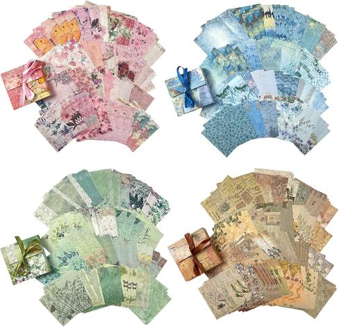 500 Sheets Vintage Scrapbook Paper Set Aesthetic Stationery Paper Supplies Decorative Paper for DIY Art Crafts Scrapbooking Journal Photo Album in Saudi Arabia