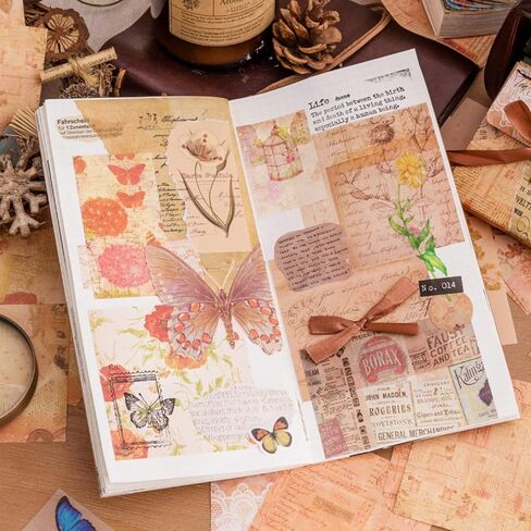 500 Sheets Vintage Scrapbook Paper Set Aesthetic Stationery Paper Supplies Decorative Paper for DIY Art Crafts Scrapbooking Journal Photo Album in Saudi Arabia