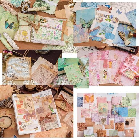 500 Sheets Vintage Scrapbook Paper Set Aesthetic Stationery Paper Supplies Decorative Paper for DIY Art Crafts Scrapbooking Journal Photo Album in Saudi Arabia