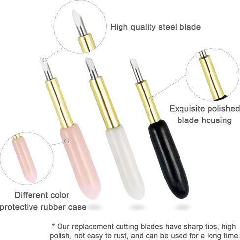 50pcs شفرات القطع البديلة لـ Cricut Explore Air 2/Air 3/Maker/Maker 3 ، تشمل 10pcs Fine Point و 20pcs Standard Blade و 20pcs Point Point Resplication Rades in Kuwait