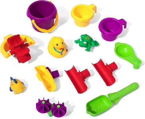 Step2 Rain Showers Splash Pond Toddler Water Table, Kids Water and Sand Activity Sensory Playset, Summer Outdoor Toys, 13 Piece Toy Accessories, For Toddles 1.5+ Years Old in Saudi Arabia