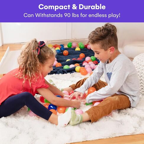 Click N' Play Plastic Balls for Ball Pit, Phthalate & BPA Free, Crush Proof Play Balls for Ball Pit, Pit Balls in Assorted Colors in Reusable and Durable Storage Mesh Bag with Zipper | 200, 1000 count in Kuwait