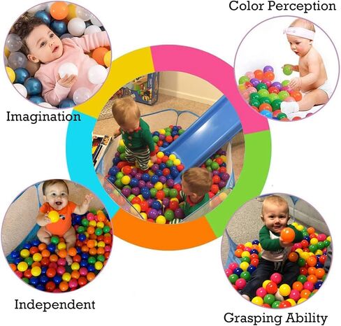 Portable Cute Blue Hexagon Children Ball Pit, Indoor and Outdoor Easy Folding Ball Play Pool Kids Toy Play Tent with Carry Tote, Balls Not Included in Kuwait