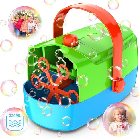Zerhunt Durable Bubble Machine for Party: 3 Power Modes for Non-Stop Fun - 18000+ Bubbles Per Minute High Output 30 Mins Bubbles per Refill - Kids Safe Auto-Stop for Outdoor Backyard Birthday in Saudi Arabia