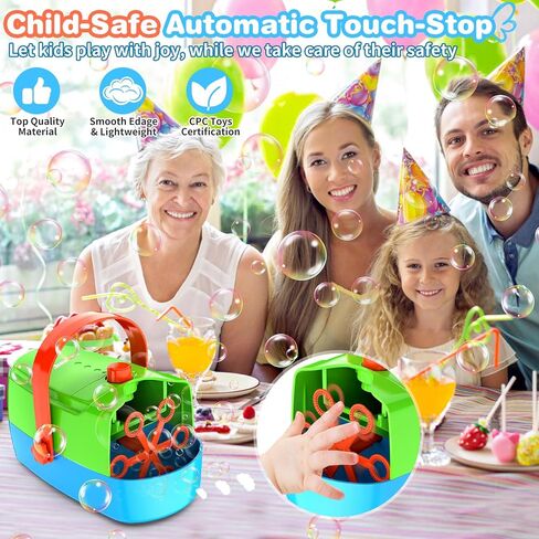 Zerhunt Durable Bubble Machine for Party: 3 Power Modes for Non-Stop Fun - 18000+ Bubbles Per Minute High Output 30 Mins Bubbles per Refill - Kids Safe Auto-Stop for Outdoor Backyard Birthday in Saudi Arabia