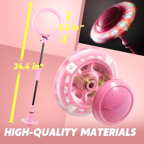 JOYIN Pink Ankle Skip Ball with Flashing Lights, Skip it Toy for Kids Indoor & Outdoor, Flashing Swing Ball Foldable Sports Toy, Birthday Gifts for Kids 3 4 5 + in Saudi Arabia