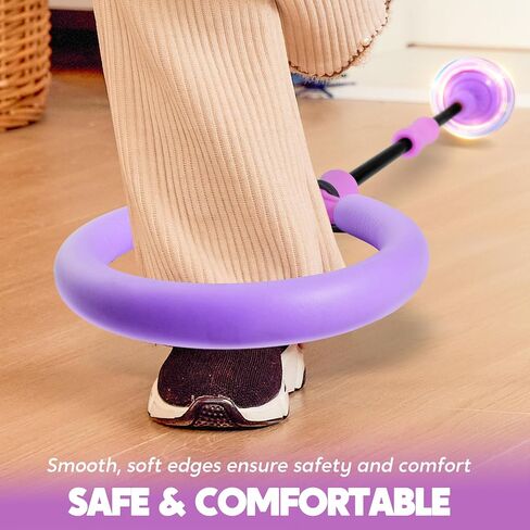 JOYIN Pink Ankle Skip Ball with Flashing Lights, Skip it Toy for Kids Indoor & Outdoor, Flashing Swing Ball Foldable Sports Toy, Birthday Gifts for Kids 3 4 5 + in Saudi Arabia
