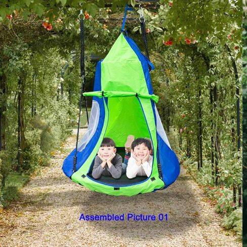 Kids Hanging Swing Tent Cover-Waterproof Hammock Chair Play House Castle Nest for 40in Round Saucer Nest Disc Rope Ceiling Tree Swing Indoor Outdoor Bedroom Backyard Playground in Saudi Arabia