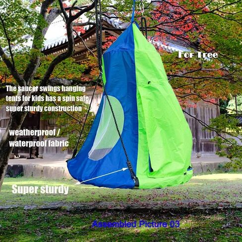 Kids Hanging Swing Tent Cover-Waterproof Hammock Chair Play House Castle Nest for 40in Round Saucer Nest Disc Rope Ceiling Tree Swing Indoor Outdoor Bedroom Backyard Playground in Saudi Arabia