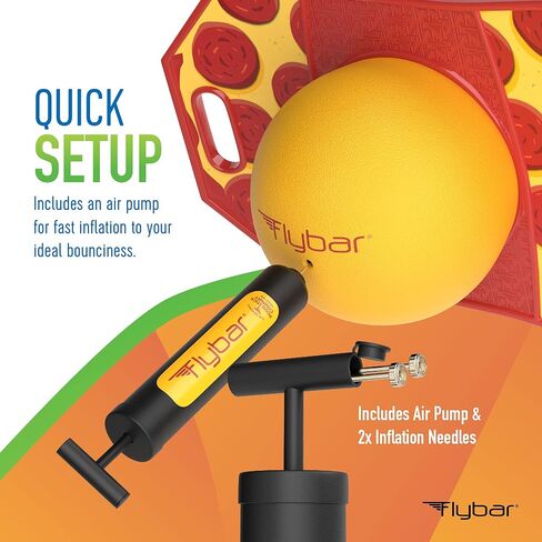 Flybar Pogo Trick Ball for Kids, Trick Bounce Board for Boys and Girls Ages 6+, Up to 160 lbs, Includes Pump, Easy to Carry Handle, Durable Plastic Deck Indoor, Outdoor Toy Pogo Jumper (Green Mean) in Saudi Arabia