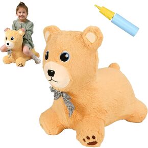 INPANY Unicorn Bouncy Horse Toys, Toddlers Girl Bouncing Animals, Inflatable Ultra Thick Plush Horse Hopper, Baby Ride-on Rubber Bouncer, Outdoor Indoor Cute Birthday Gift for 2 3 4 Year Old Girl Kid
