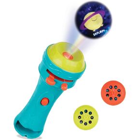 B. toys –Children’s Projector Flashlight with Image Reels- Pretend Play-Make Everything Cosmic & Bright- Light Me To The Moon – 4 years +