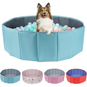 Dog Ball Pit, Foldable Ball Pit for Dogs, Ball Pit for Dogs, Dog Ball Pit for All Types of Dogs, Suitable for Indoor and Outdoor Activities (39.37inches in Diameter,No Ball Included)