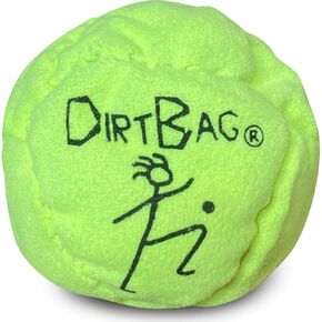 World Footbag Dirtbag Footbag 8-Panel Synthetic Suede and Sand Filled Hacky Sack Footbag | Neon Yellow