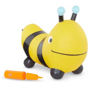 B. Play - Ride -On Bee Bouncer - ألعاب الحيوانات النطاطية - قادوس قابلة للنفخ للأطفال الصغار - القفز والترتد - مضخة الهواء المشمولة - Bouncy Boing - Bizzi