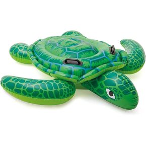 INTEX Lil' Sea Turtle Inflatable Pool Float: Animal Pool Toy For Kids – 2 Heavy-Duty Handles – 88lb Weight Capacity – 59" x 50" – For Ages 3+