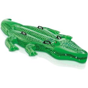 INTEX Giant Gator Inflatable Pool Float: Animal Pool Toy for Kids – 2 Heavy-Duty Handles – 176lb Weight Capacity – 80" x 45" – for Ages 3+