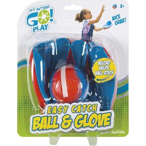 Get Outside Go! Easy Catch Ball & Glove Set Super Sport Outdoor Active Play Baseball by Toysmith (Packaging May Vary) Small