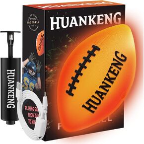 Upgrade Rechargeable Glow in The Dark Football Birthday Gifts for 6 7 8 9 10 11 12 13 14 15 Year Old Boys, NO.6 Sports Outdoor Light Up Football Games for Teen, Kids Boys Toy Stuff Ages 6-15