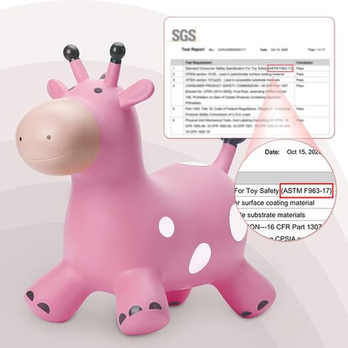 EVERICH TOY Giraffe Bouncy Horse Hopper for Toddlers, Bouncy Animals Jumping Horse, Inflatable Ride on Bouncer Hopping Toys Gifts for Boys Girls 18 Months 2 3 4 5 6 Years Old in Saudi Arabia