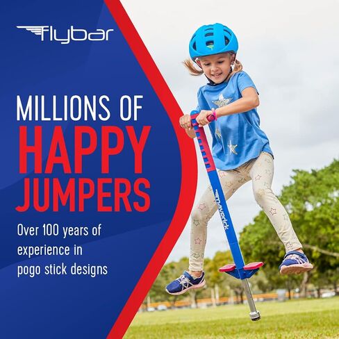 Flybar Maverick Pogo Stick for Kids Ages 5+, 40 to 80 Pounds, Perfect for Beginners, Easy Grip Handles, Anti-Slip Pegs, Outdoor Toys for Boys and Girls in Saudi Arabia