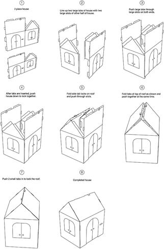 Easy Playhouse Cardboard Gingerbread House - Kids Fort Art & Craft Kit in Saudi Arabia
