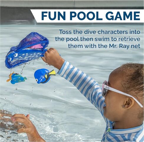 SwimWays Disney Finding Dory Mr. Ray's Dive and Catch Game, Bath Toys and Pool Party Supplies for Kids Ages 5 and Up in Saudi Arabia