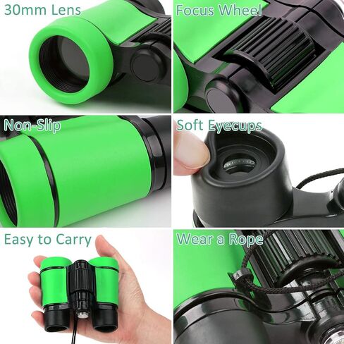 Scotamalone Kids Binoculars Shock Proof Toy Binoculars Set for Age 3-12 Years Old Boys Girls Bird Watching Educational Learning Hunting Hiking Birthday Presents in Saudi Arabia