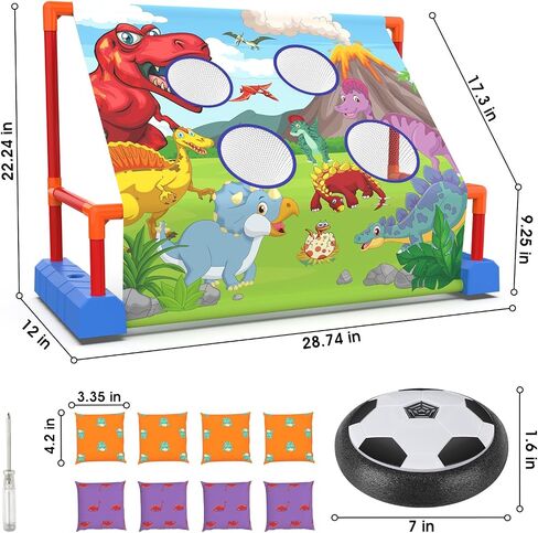 Ocditikl 2 Pack Hover Soccer Ball with 8 Pcs Batteries, Air Floating Soccer Toy with LED Lights & Foam Bumper, Indoor Games for Kids 4-8-12, Birthday Toys for 3 4 5 6 7 8 9 Year Old Boys Girls in Saudi Arabia