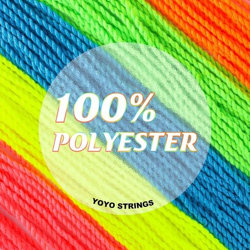 MAGICYOYO 100% Polyester Professional Yoyo Strings for Responsive and Non Responsive Yoyos - Pack of 25,Blue, Green, White,Yellow, Orange in Saudi Arabia