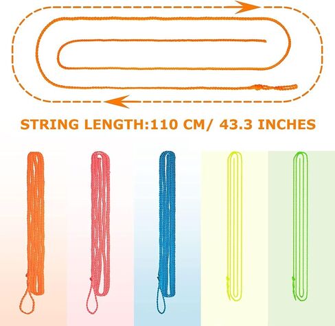 MAGICYOYO 100% Polyester Professional Yoyo Strings for Responsive and Non Responsive Yoyos - Pack of 25,Blue, Green, White,Yellow, Orange in Saudi Arabia