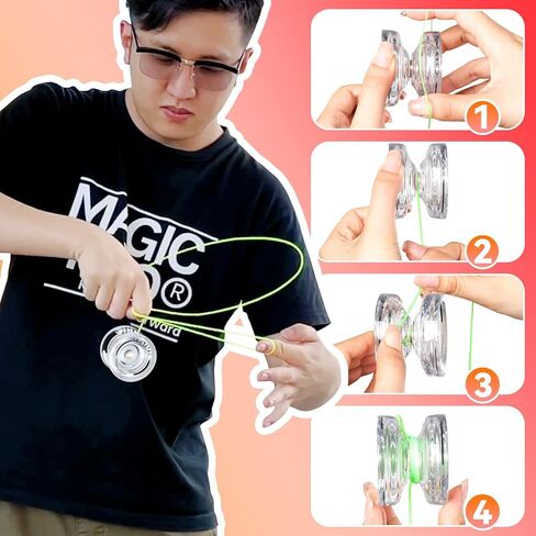 MAGICYOYO 100% Polyester Professional Yoyo Strings for Responsive and Non Responsive Yoyos - Pack of 25,Blue, Green, White,Yellow, Orange in Saudi Arabia